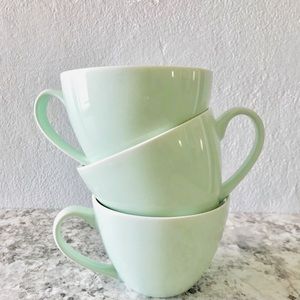 Set of 3 Mint Green Coffee Tea Mugs NEW